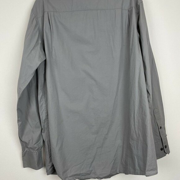 Claiborne Stretch Gray Long Sleeve Button Down Shirt LT Large Tall Basic Casual - Picture 4 of 5